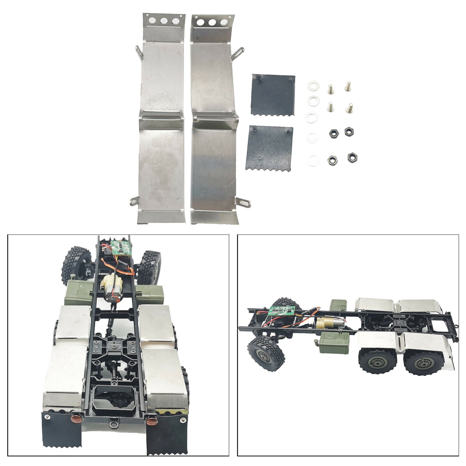 2 Pieces Metal Rear Mud  Mudguard for WPL 1:16 B16 RC Truck Upgrade Accessories