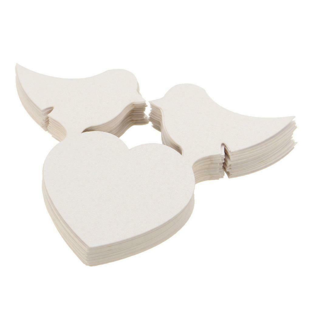 50pcs Chic Love Birds Name Place Cards Holder Wedding Party Wine Glass