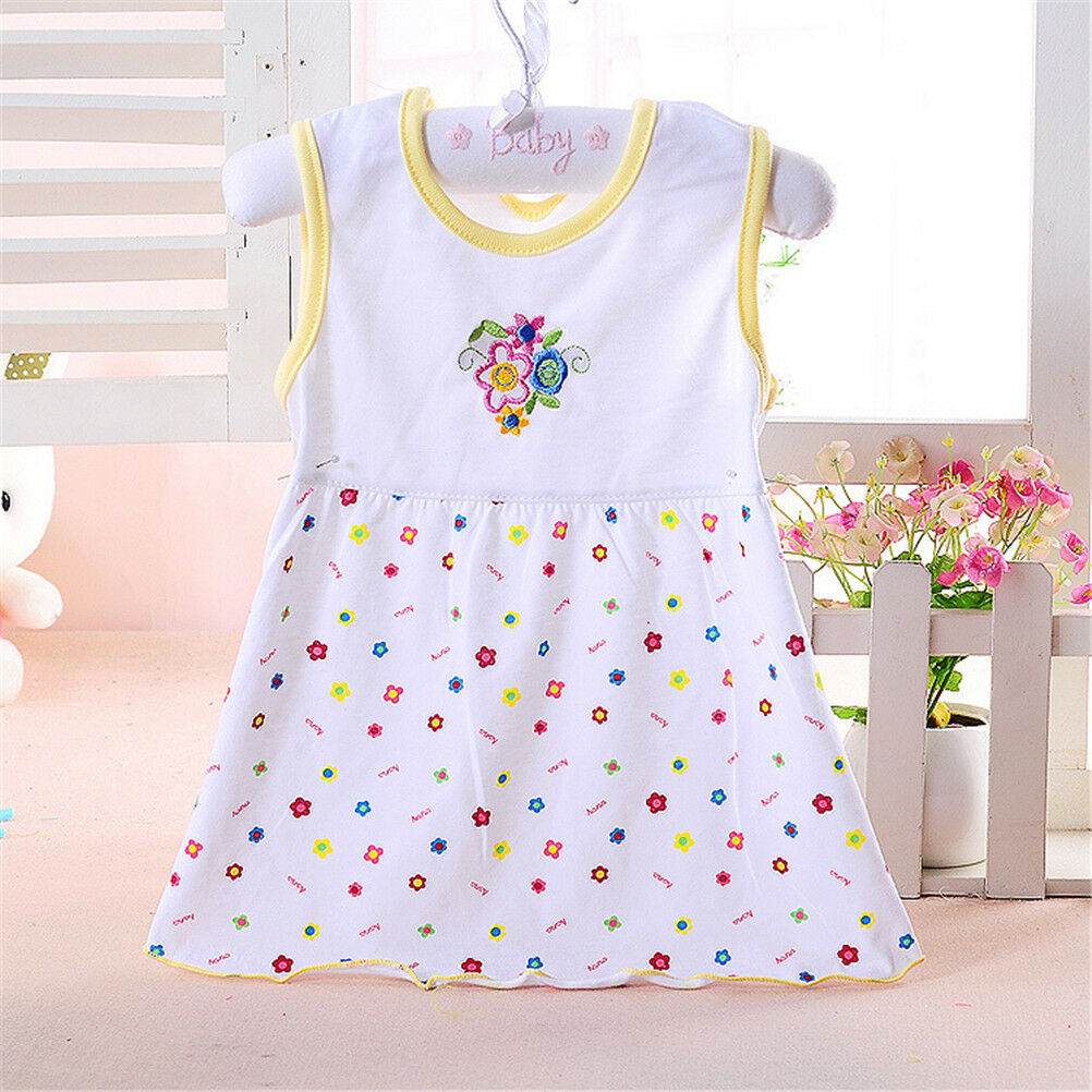 Infant Baby Girl Dress Cotton Regular Sleeveless Dresses Casual Clothing 0-24MBD