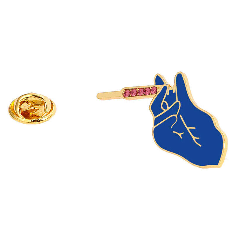 Enamel Metal Blue Brooch Doctors Nurses Gift Crystal Lapel Pins Ladies Jewel Tt