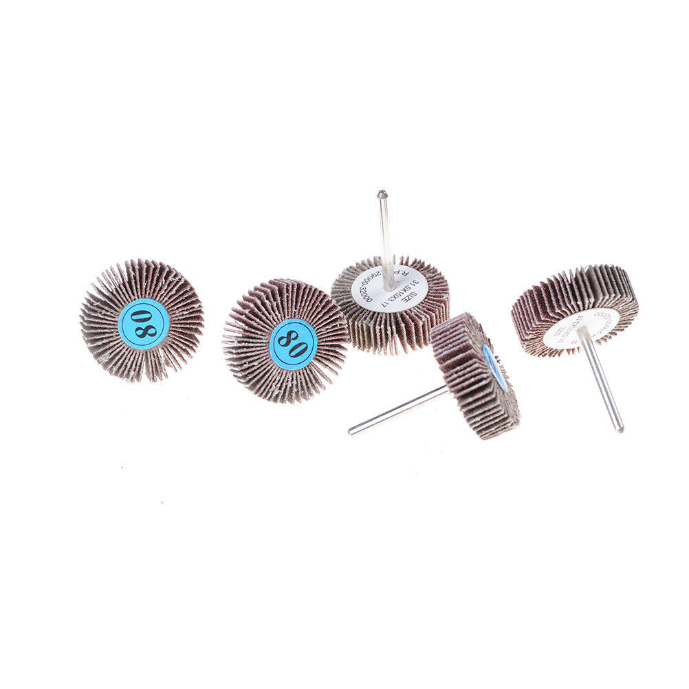 5Pcs 32mm 80 Grit Grinding Sanding Sandpaper Polisher Flap Wheel Rotary T.l8