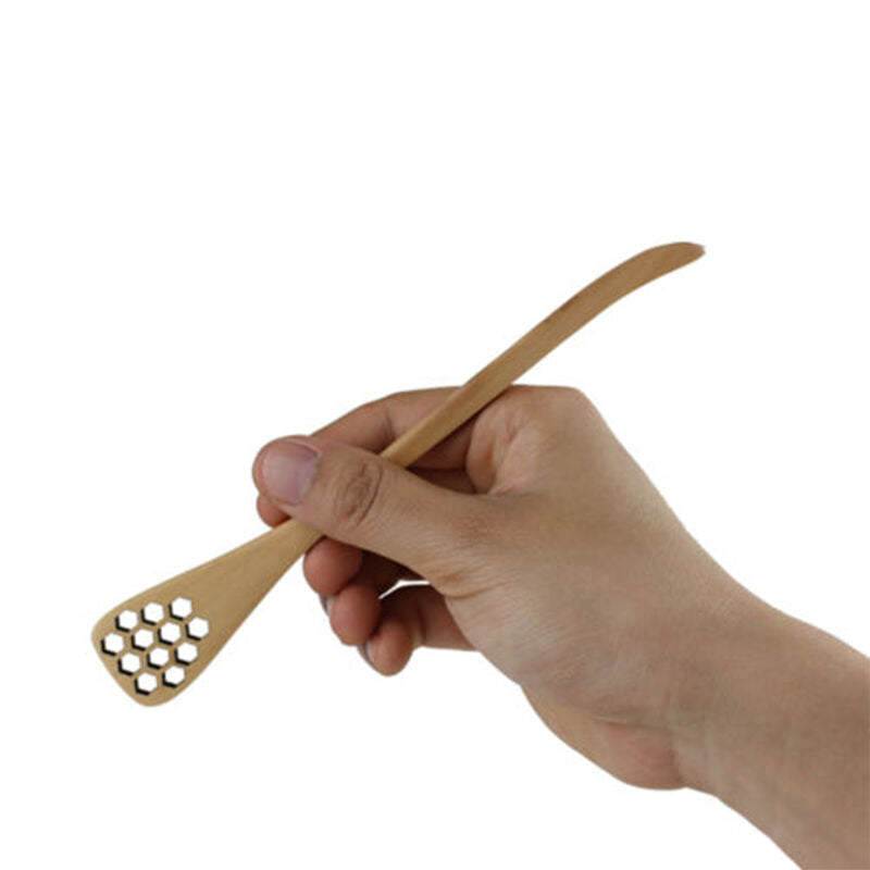 Bionic Natural Wood Honey Dipper Server Mixing Stick Spoon Hea.l8