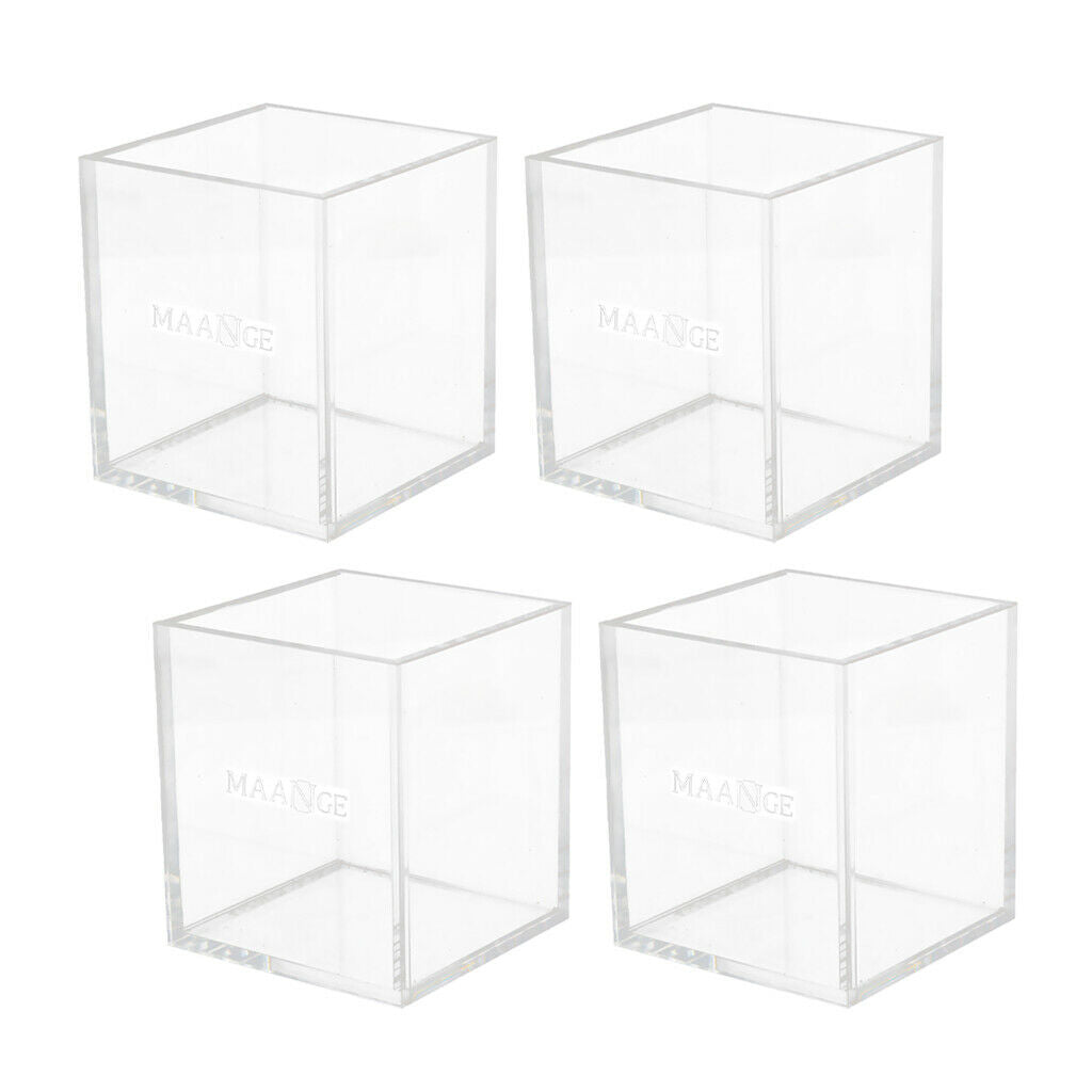 4x Modern Cosmetic Organiser Brush Holder Pen Pencil Makeup Storage Case Box