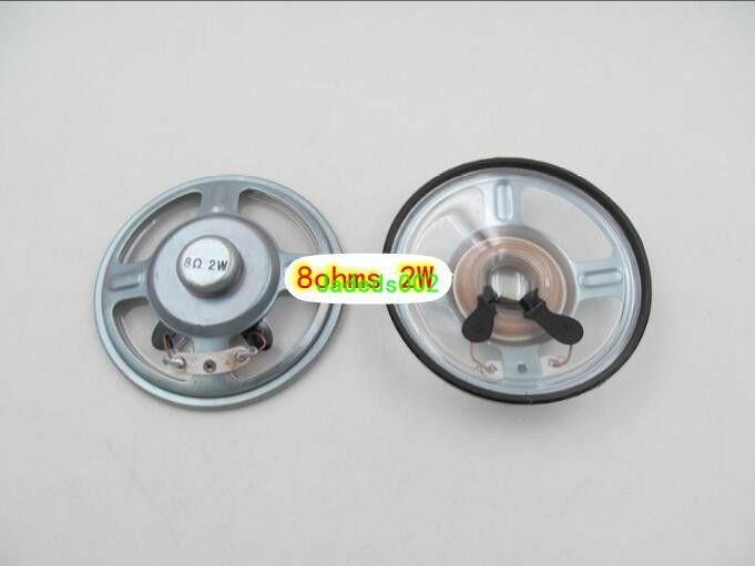 2pcs 76MM 8ohm 8Ω 2W Speaker Loudspeaker transparent Waterproof Audio Parts