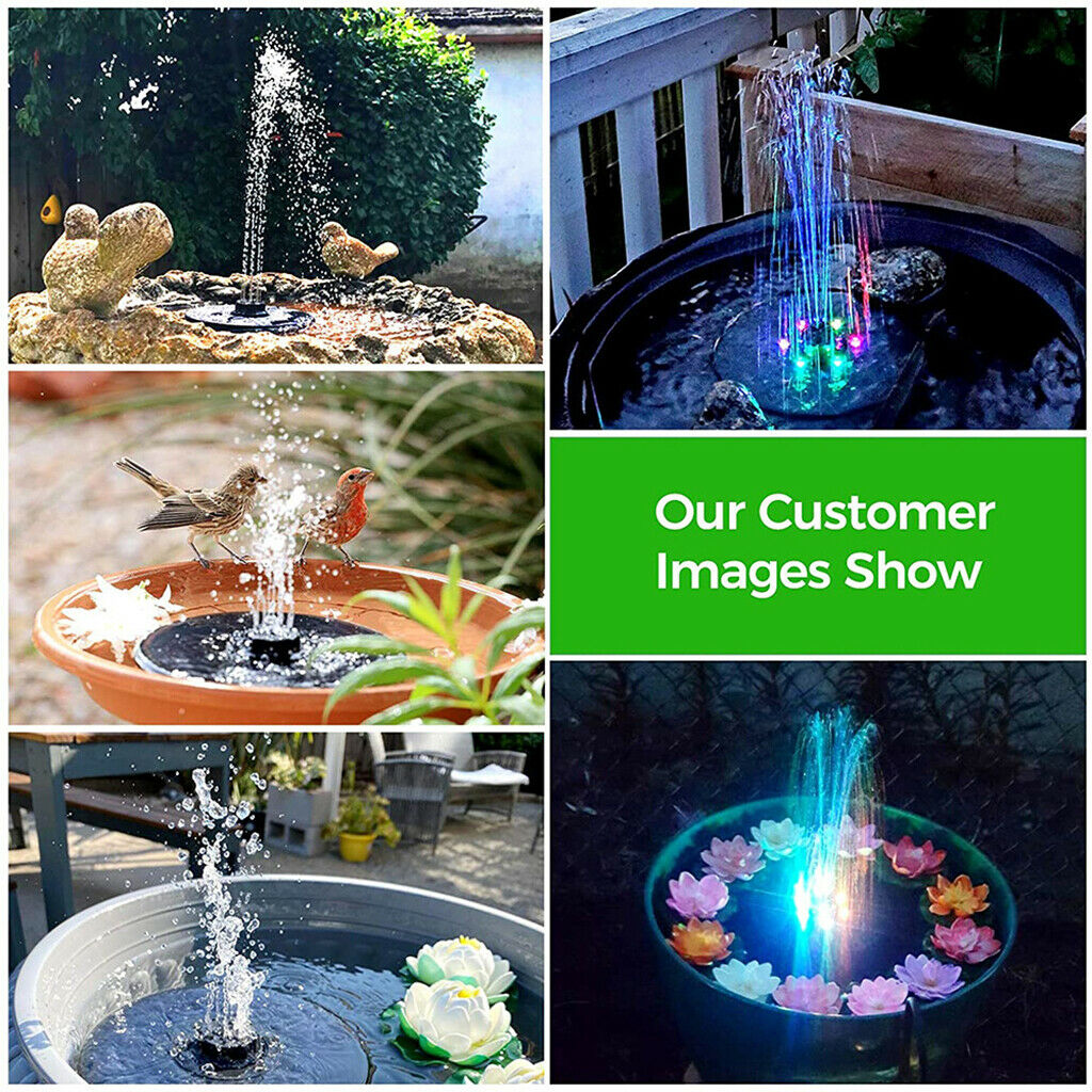 3W Solar Fountain Water Pump Lawn Bird Bath Garden Pond Pool Water Cycling