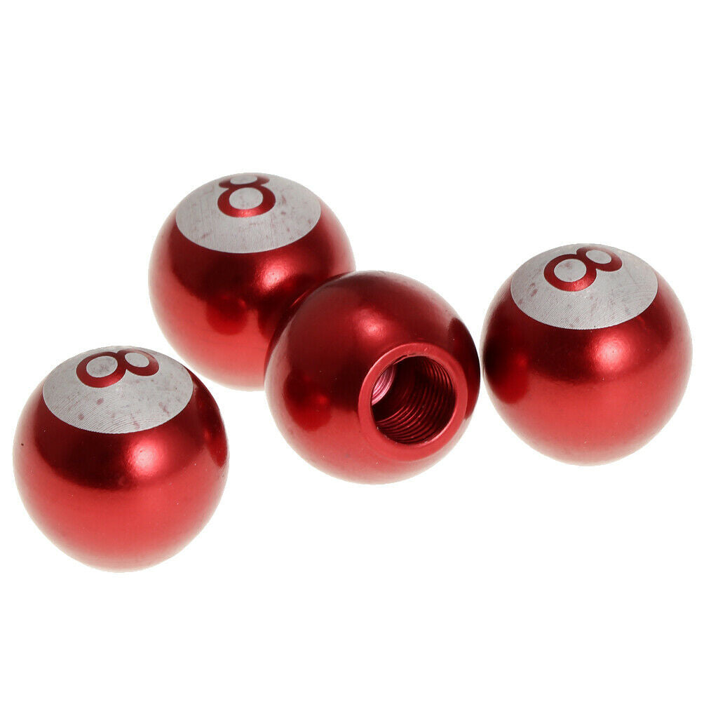 4pcs Car Wheel Tire Air Pressure Valve Stems Cap Dust Cover Red