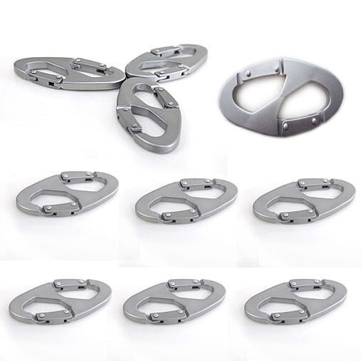 Lot 5 PCS 8-Shaped Carabiner Clip Hook Key Chain Portable Camping Hiking