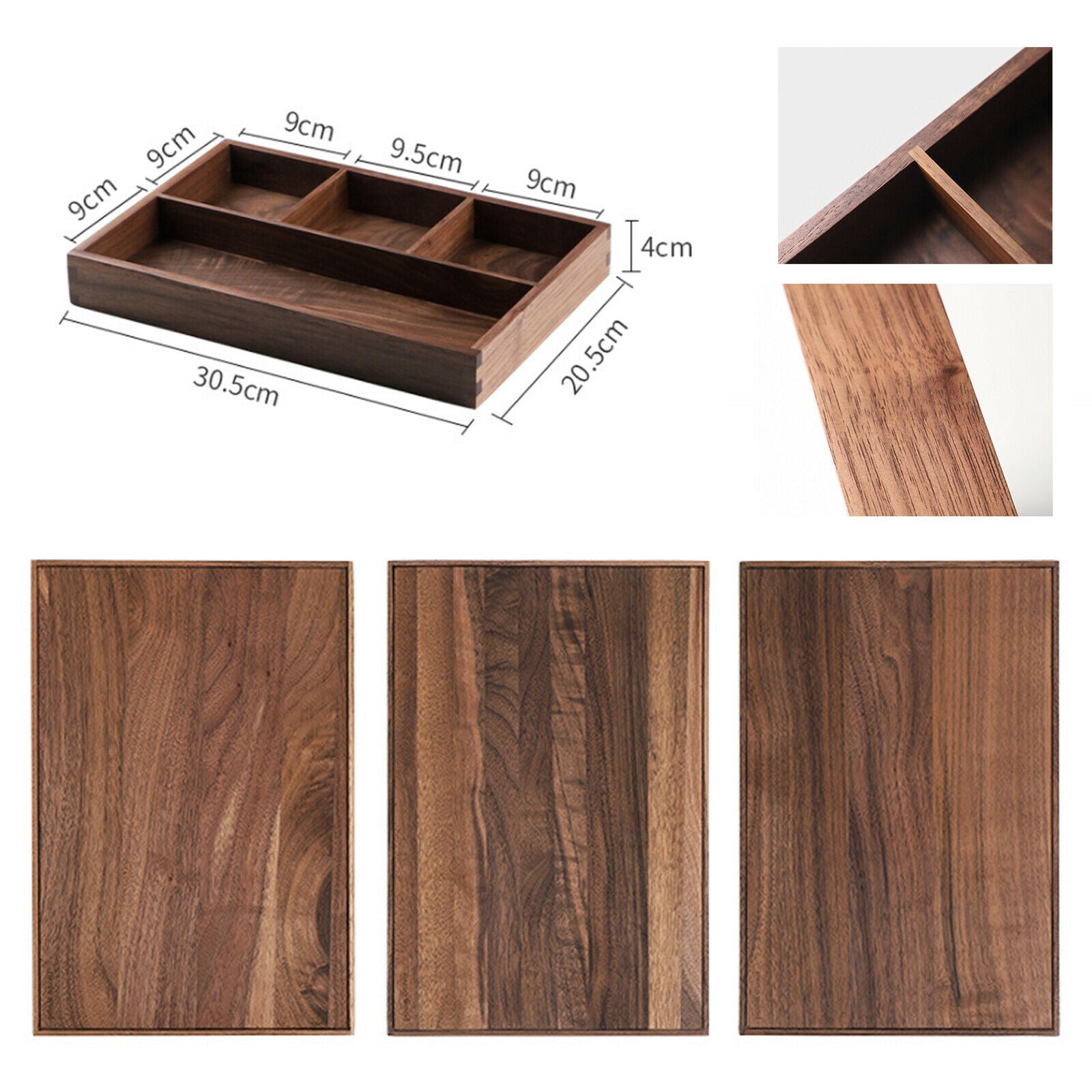 Large Wooden Storage Box Jewelry Organizer Necklace Display Gift Wood Container