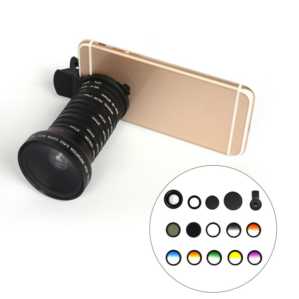 12 in 1 37mm filter phone camera lens CPL filter ND8 STAR