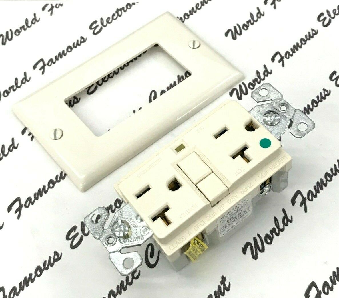 1pcs-COOPER WIRING XHGF20LA Hospital Grade GFCI Receptacle NEMA 5-20R 20A/125V