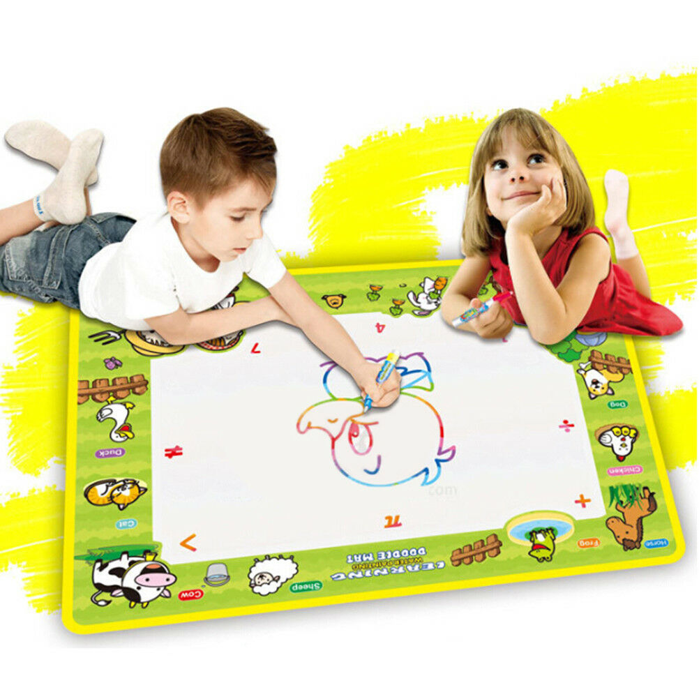 Water Drawing Mat With 2 Drawing Pen Kid'S Magic Water Drawing Play Mat DD