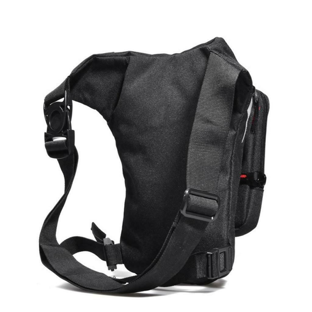 Black Men Sport Leg Bag Touch Screen Phone Bag for Outdoor Motorcycle Riding