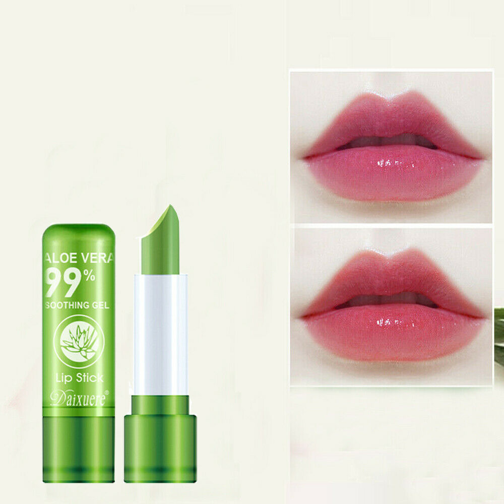 1pc Aloe Vera Lipstick Lip Stick Moisturizing Color Changing Long Lasting Beauty