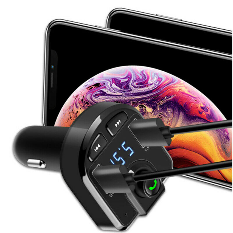 12V/24V Car Trucks Bluetooth Receiver MP3 Player Cigarette Lighter USB Charger