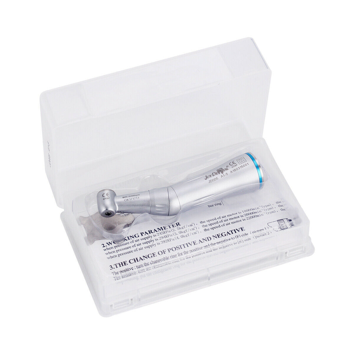 5 X NSK Style Dental Low Speed Contra Angle Handpiece Push Button Internal Water