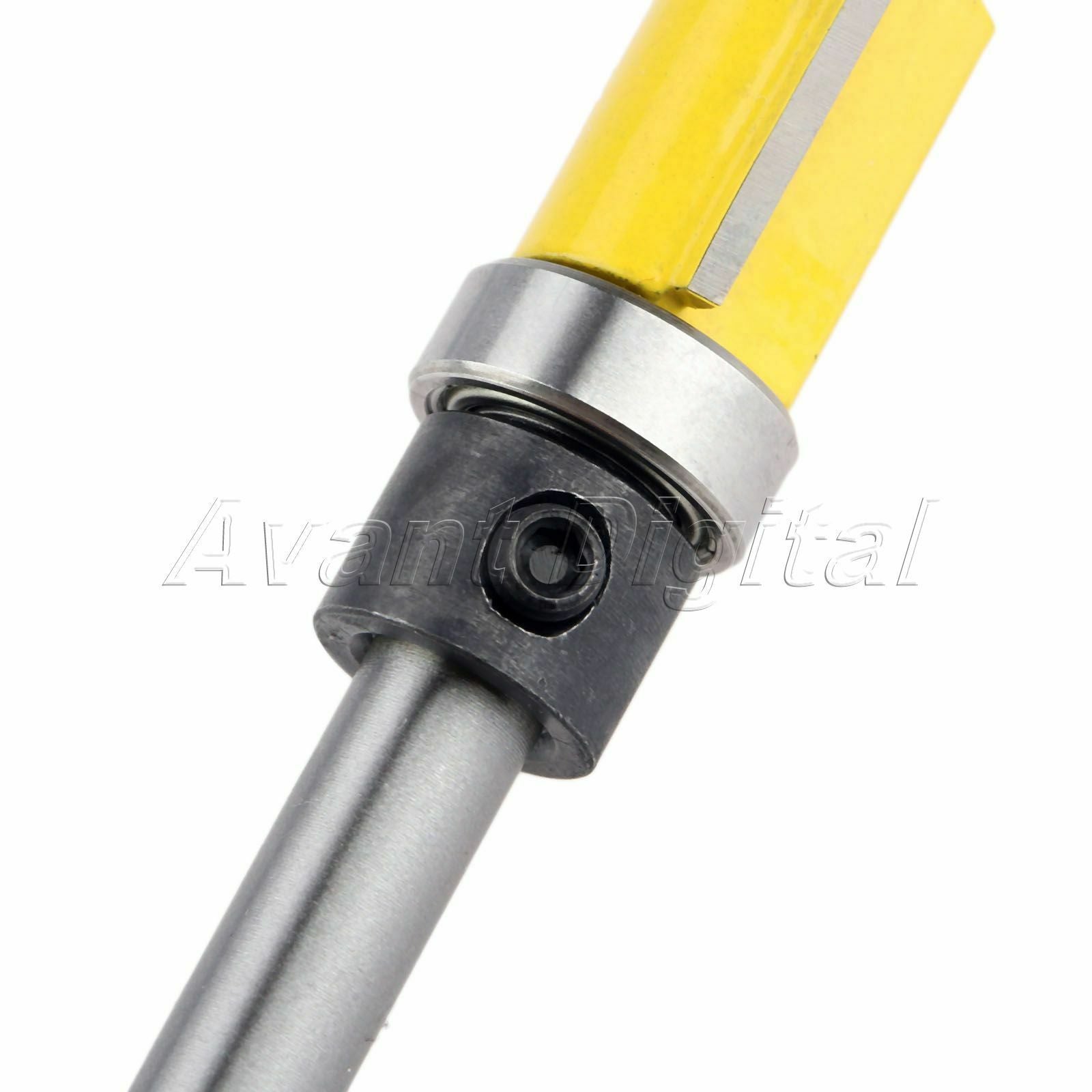 Router Bit 3Pcs 1/4" Handle Straight Template Milling Cutter Woodworking Tool