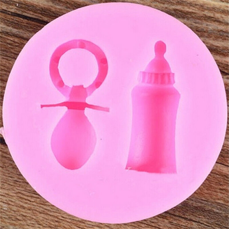 New Silicone Fondant Mould Baby Dummy Bottle Cake Mold Chocolate Baking De.l8