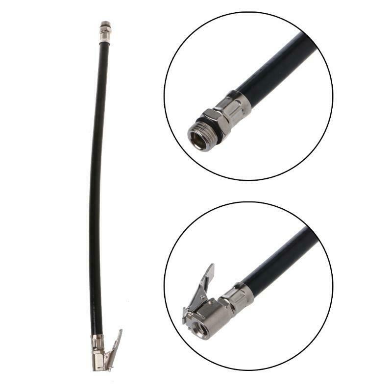 Motorcycle Bicycle Car Flexible Clip On Air Tyre Tire Chuck Inflator Hose Tool