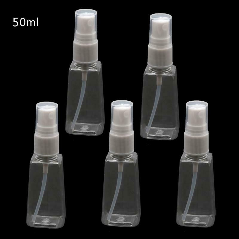 5 Pcs Empty Small Spray Bottle Container Refillable Mist Sprayer Bottles 50ml