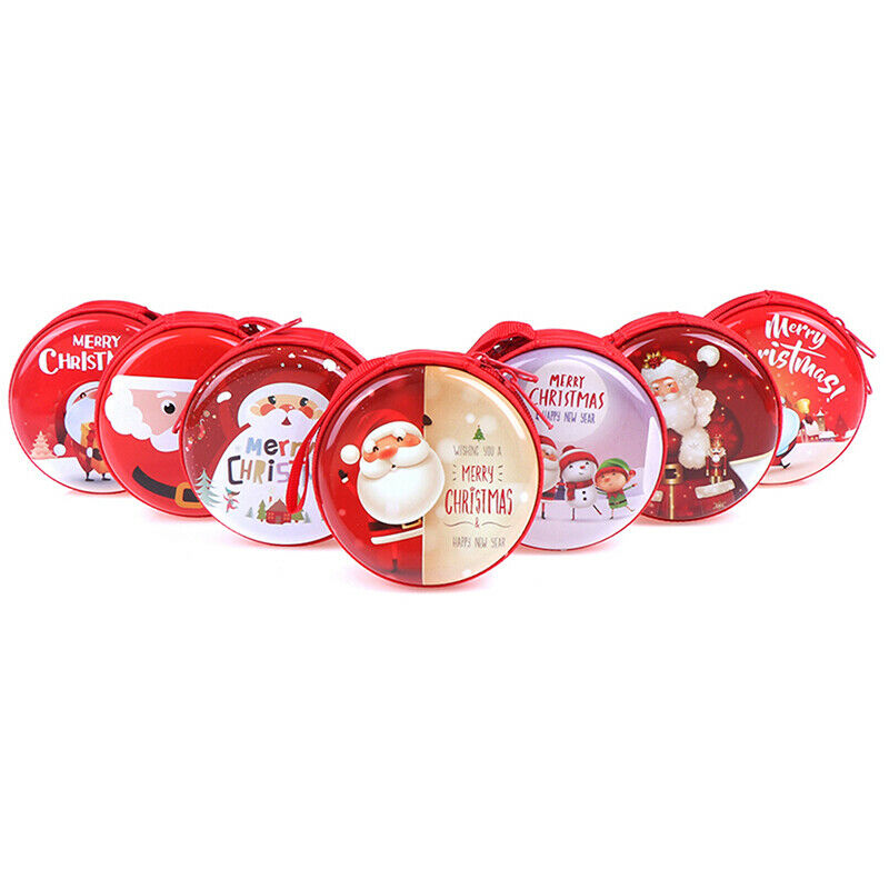 Xmas Christmas Candy Tin Box Candy Jar Iron Boxes Storage Coin Headphones .l8