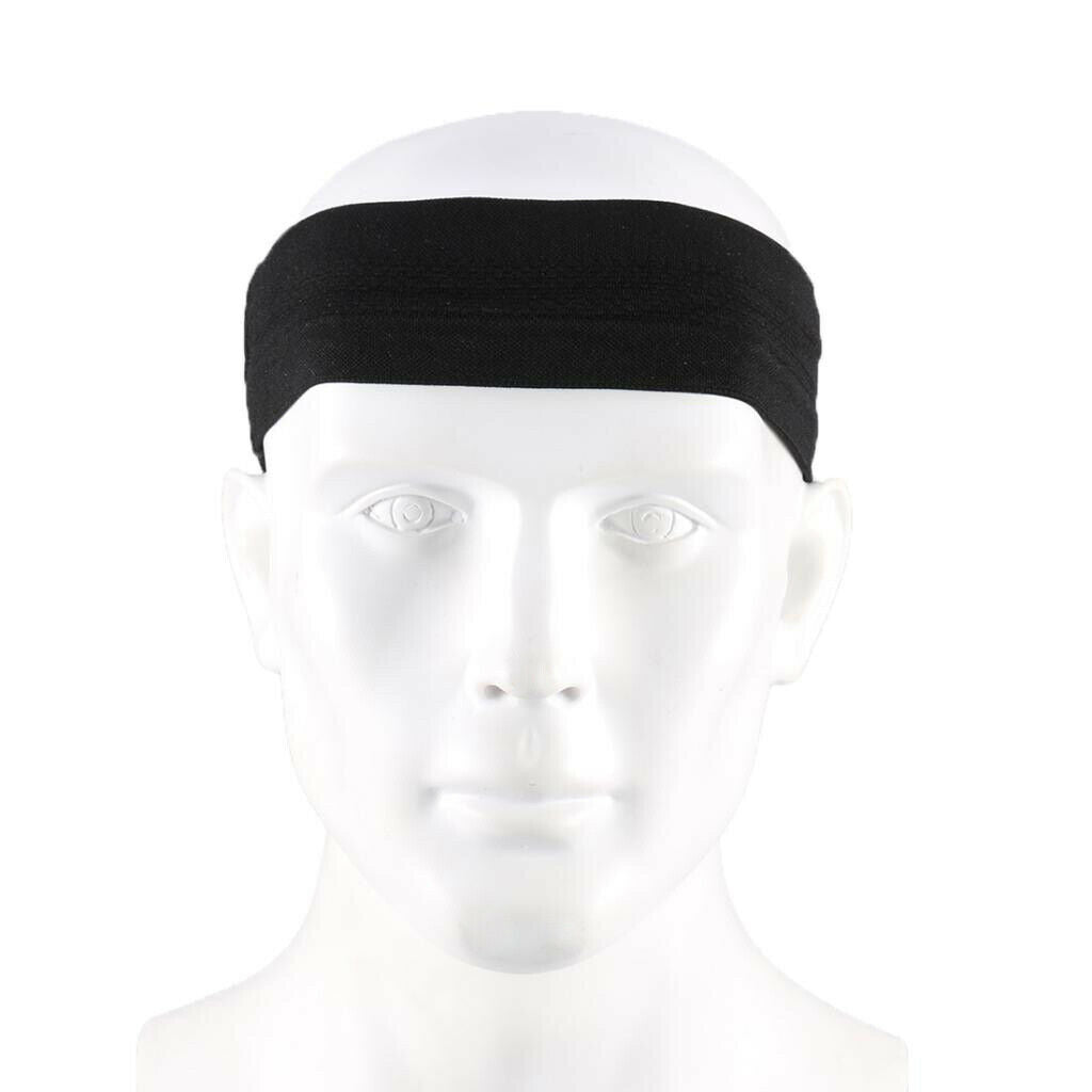 Unisex Sports Yoga Headband Wrap Gym Fitness Elastic Sweatband Black
