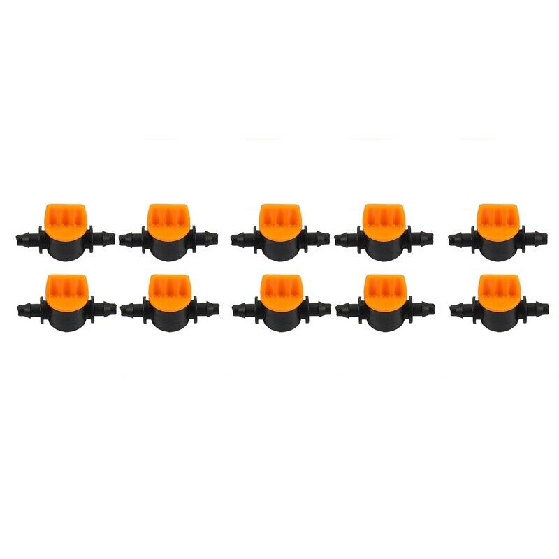 1X(Mini Valve With 4/7Mm Hose Garden Irrigation Barbed Water Flow Control Valv4)