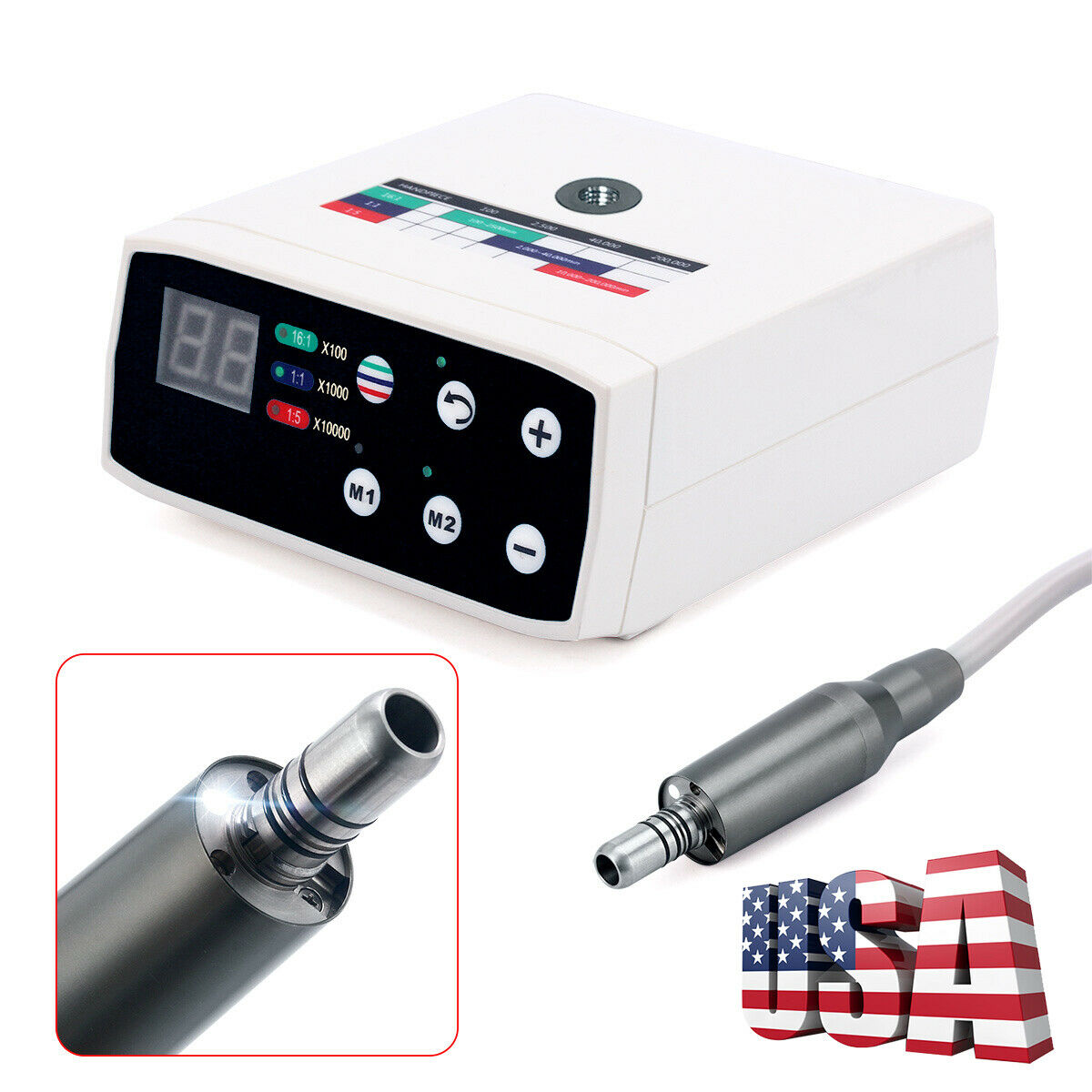 Dental LED Brushless Electric Micro Motor Internal Way Spray 1:1/1:5/16:1 Set