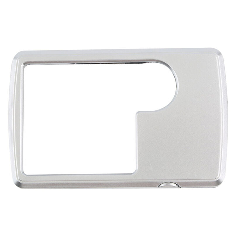3x 6x LED Light Jewelry Magnifier Loupe Credit Card Shaped Lens Magnifying BDAU