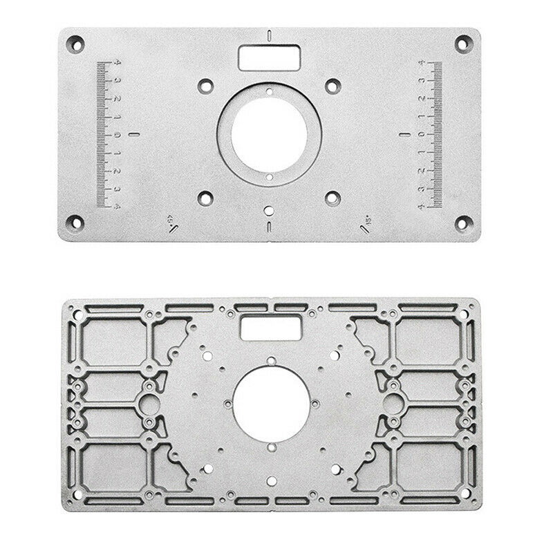 Aluminum Router Table Insert Plate 235 x 120 x 8mm With Ring For Woodworking XC