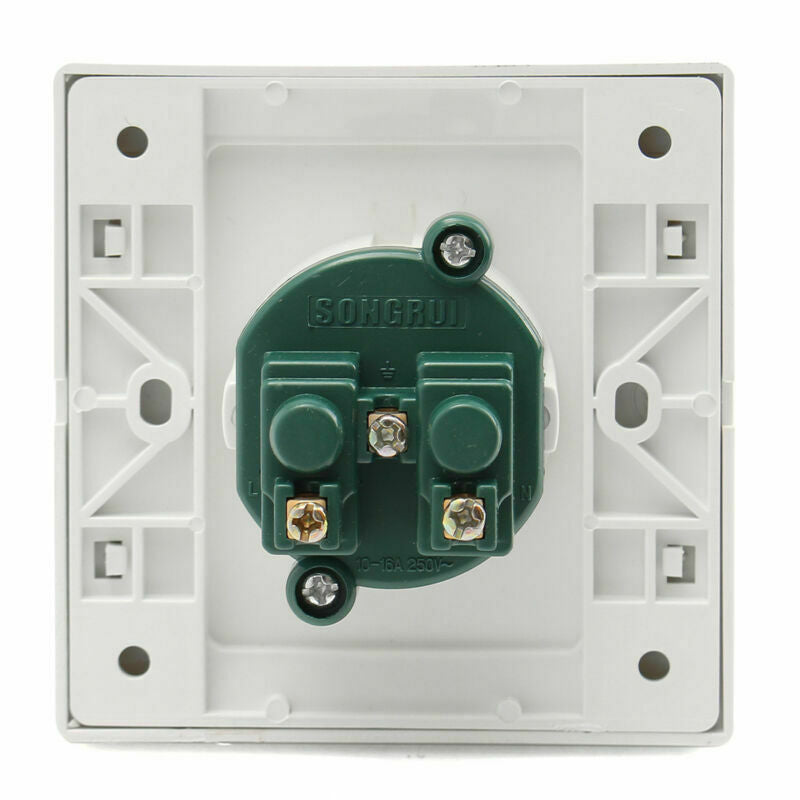 European EU German Standard 250V 16A 1 Gang Power Outlet Single Plug Wall Socket