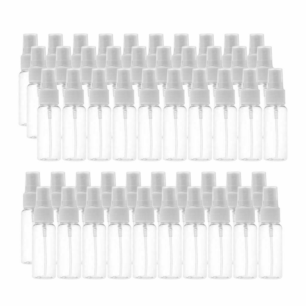 50Pcs Mini Transparent 30ML Spray Empty Bottle Atomizer Travel Bottles Pump