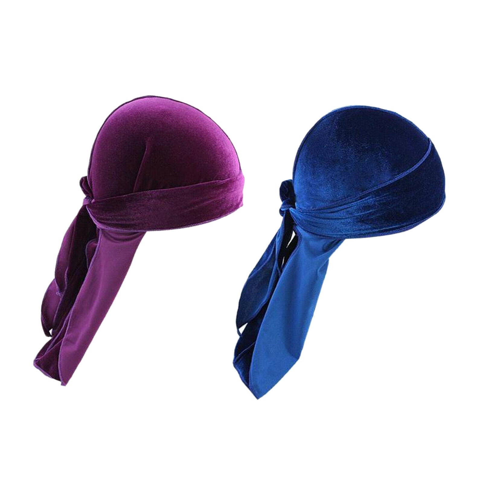 Unisex Fashion Velvet Bandana Hats Long Tail Headwraps Headwear Beanie Hats