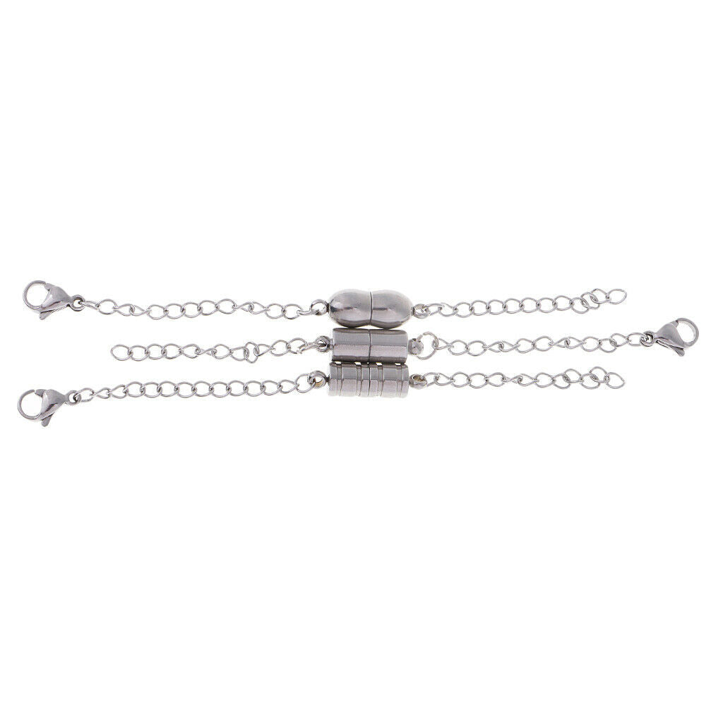 3pcs  Clasps with Chain for DIY Necklace Bracelet Jewelry Making
