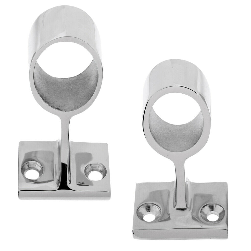 2 Pieces Boat Hand Rail Fittings Center Stanchion Marine 316 Stainless Steel