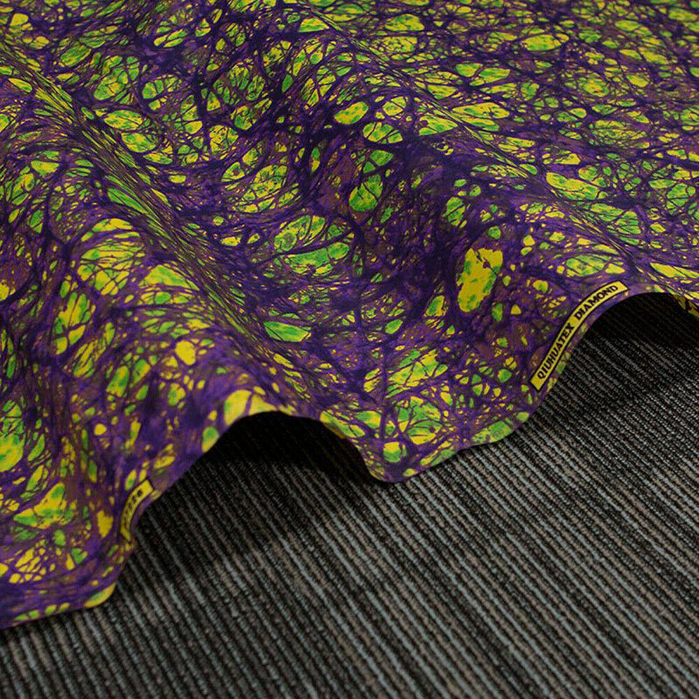 A4 African Wax Fabric Floral Batik Double-sided Clothing Dress Sewing DIY Craft