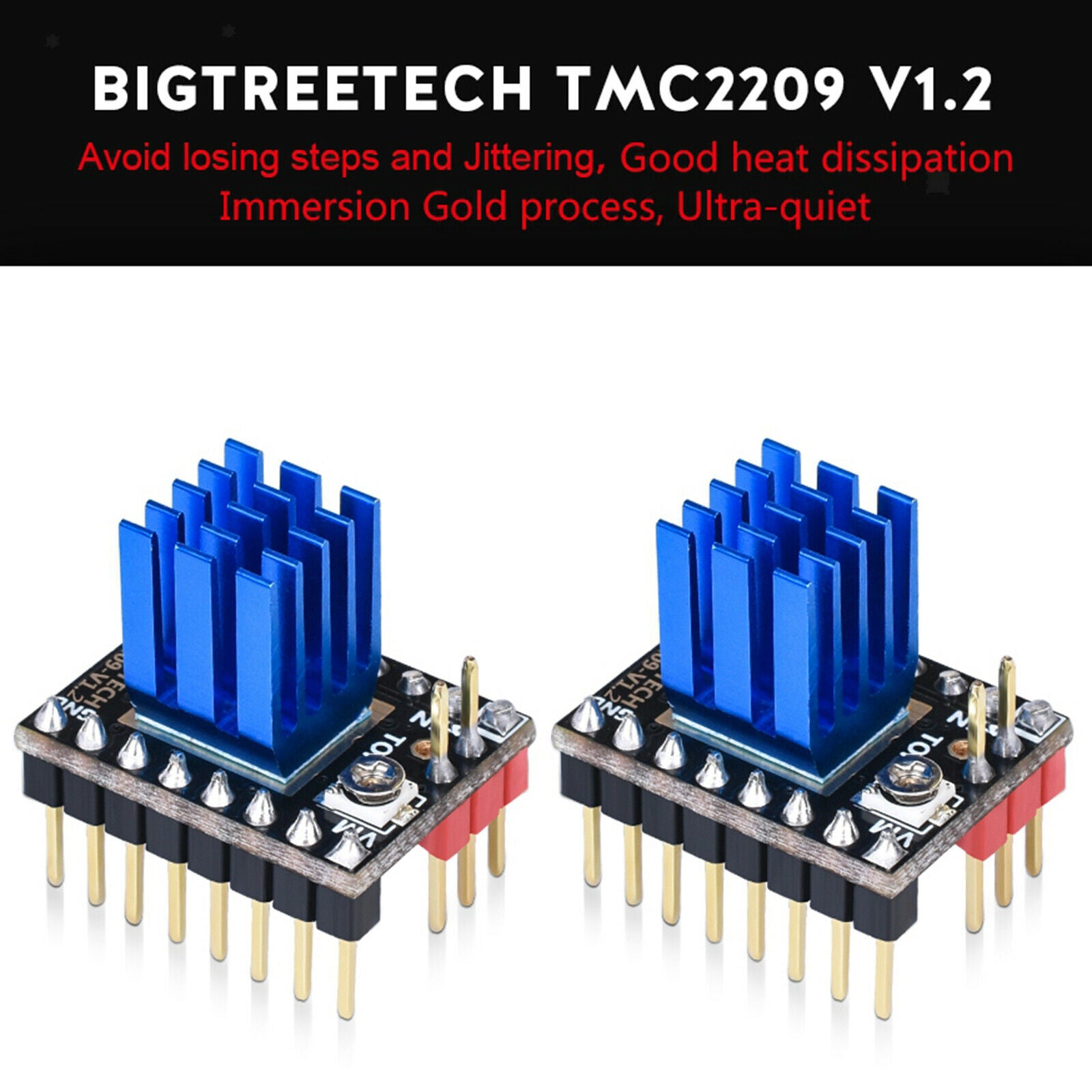 Replace TMC2209 V1.2 Stepper Motor Driver UART 2.8A Parts for SKR V1.2, Direct