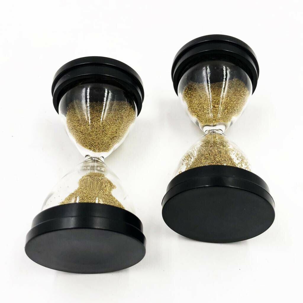 30s Plastic Golden Hourglass Sand Glass for Kitchen Cooking Table Ornament
