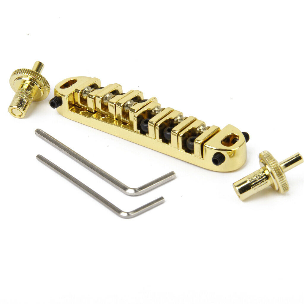 Zinc Alloy Metal Bridge Thumbwheel with Allen wrench Set for LP and Jazz Guitar