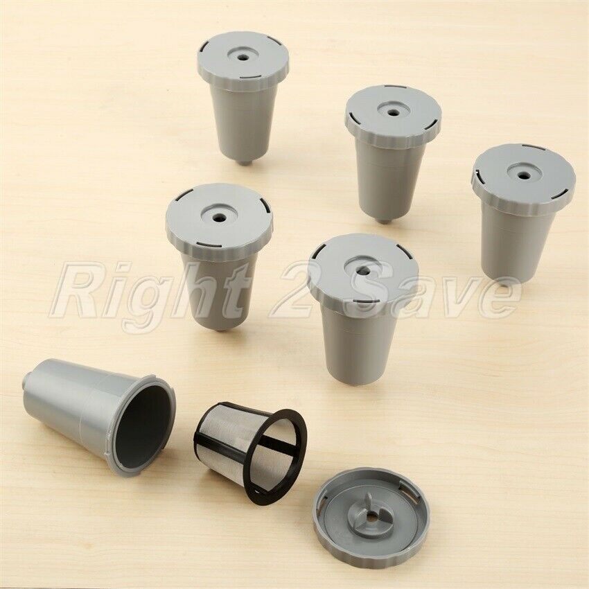 6 Set K-Cup Replacement Coffee Filter For Keurig Brewer Gray Reusable i Cafilas