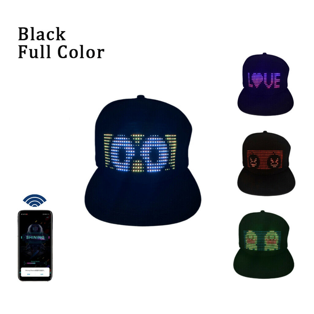 Fashion Glow LED Display   Hat APP Control for   Club Performance