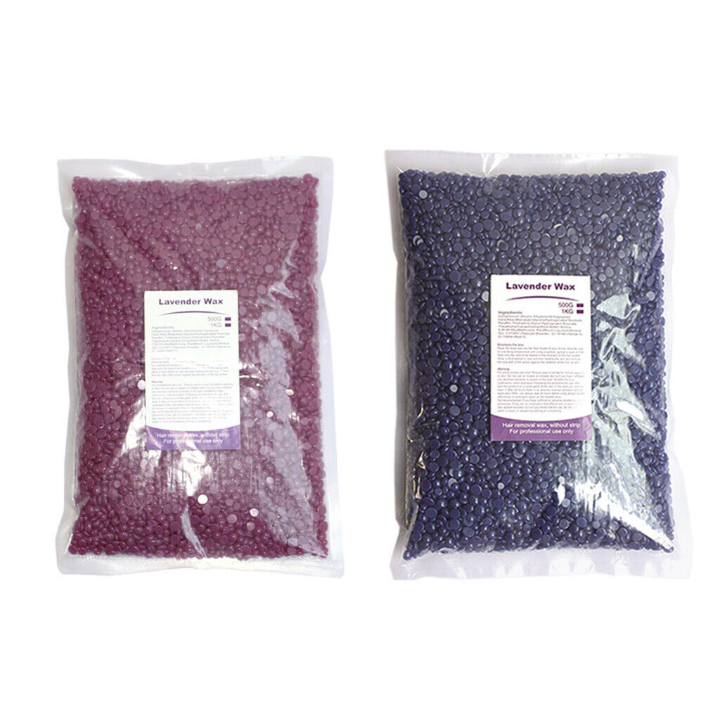 2Bags 1000g Hair Removal Wax Bean Depilatory Waxing Full-Body Facial Armpit Leg