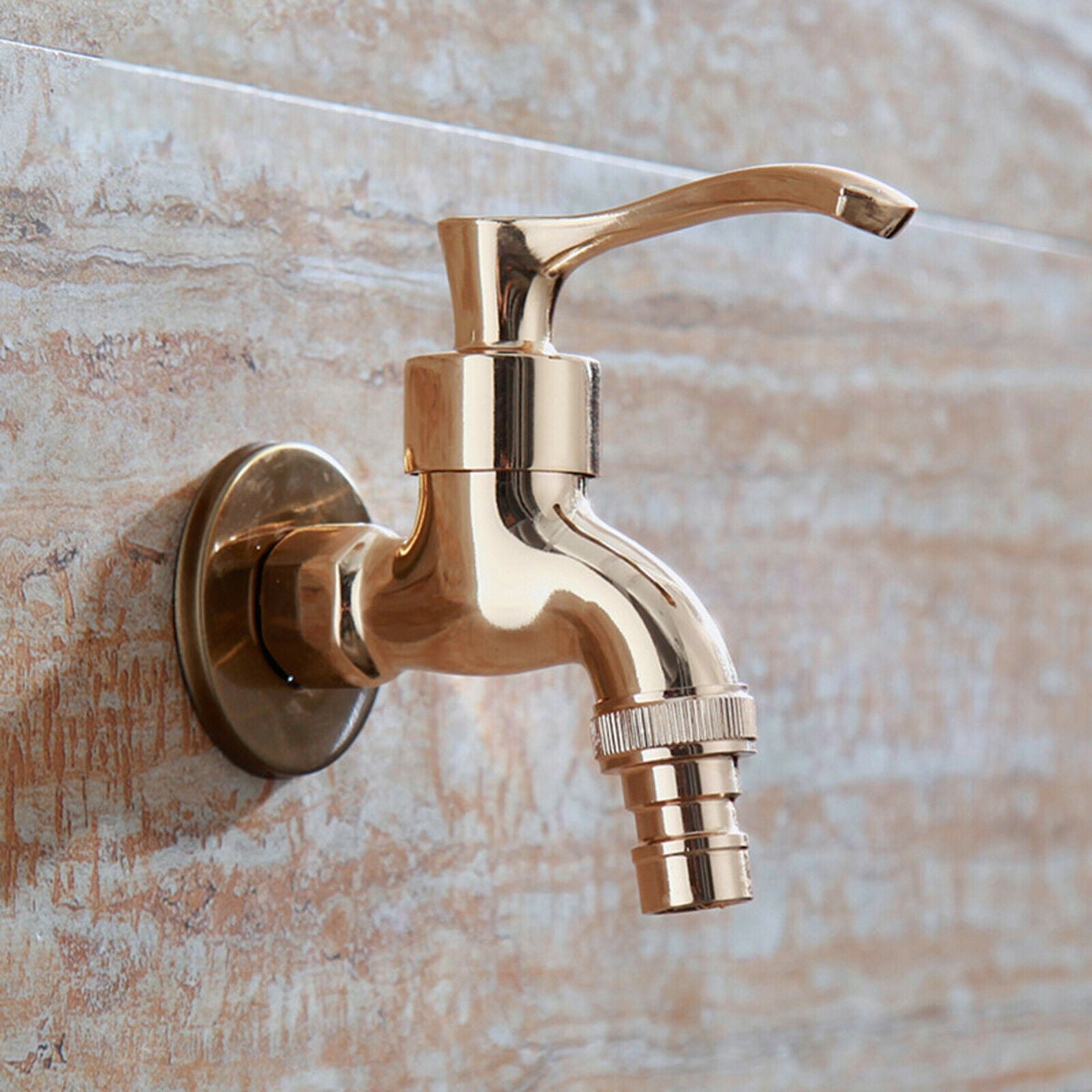 Water Tap Indoor Outdoor Faucet Garden Bibcock for Bathroom Titanium
