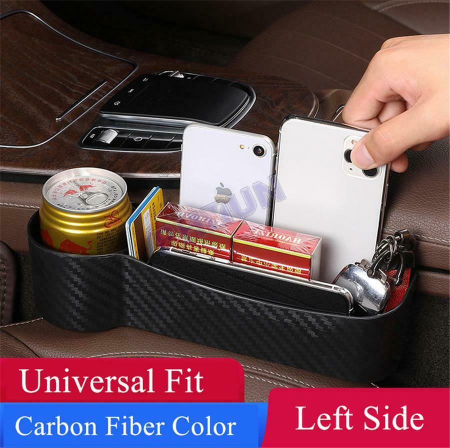 Car Truck Crevice Storage Box Organizer Pocket Cup Holder Left Side Universal