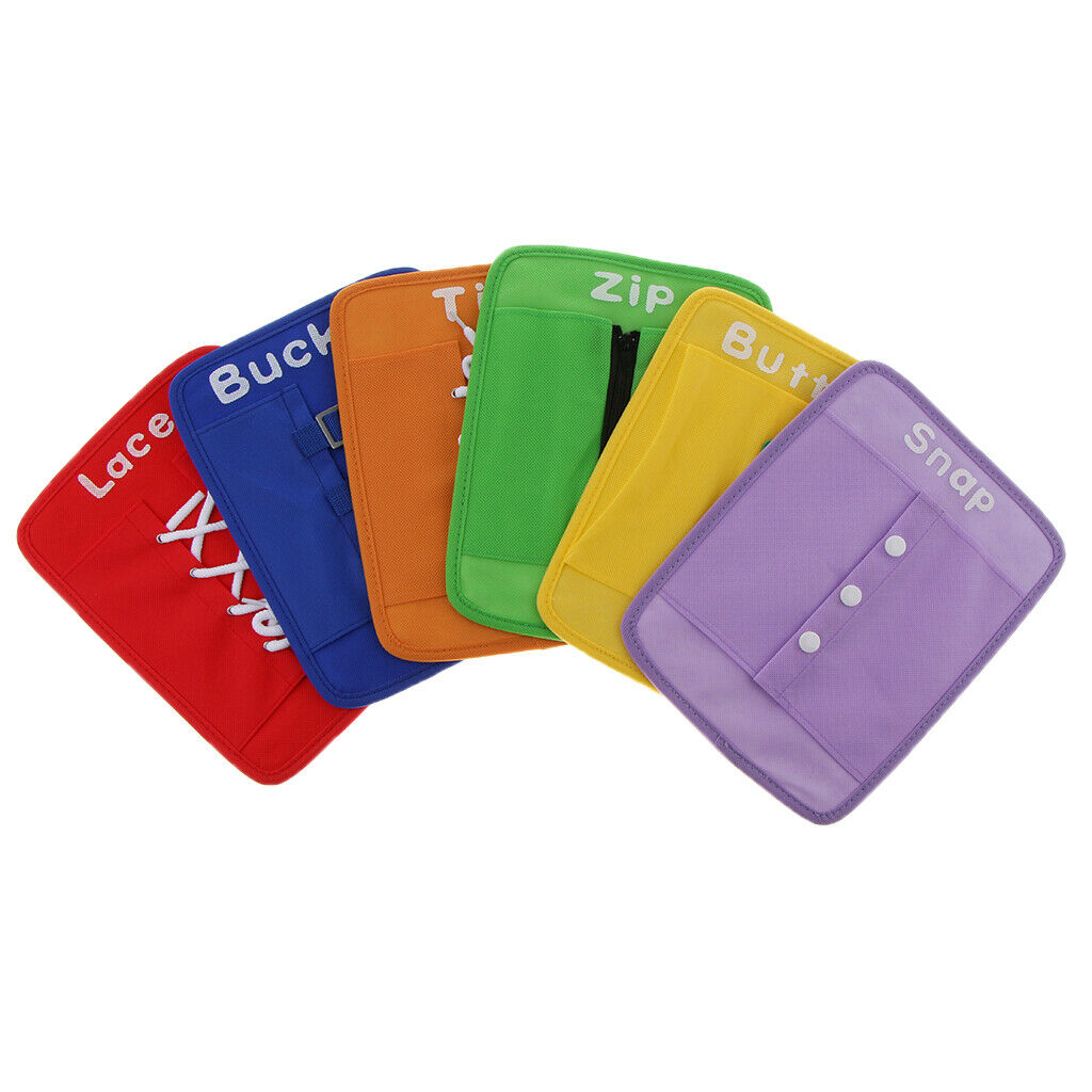 Set   of   Kids   Learn   To   Zip   Button   Snap   Buckle   Tie   Lace