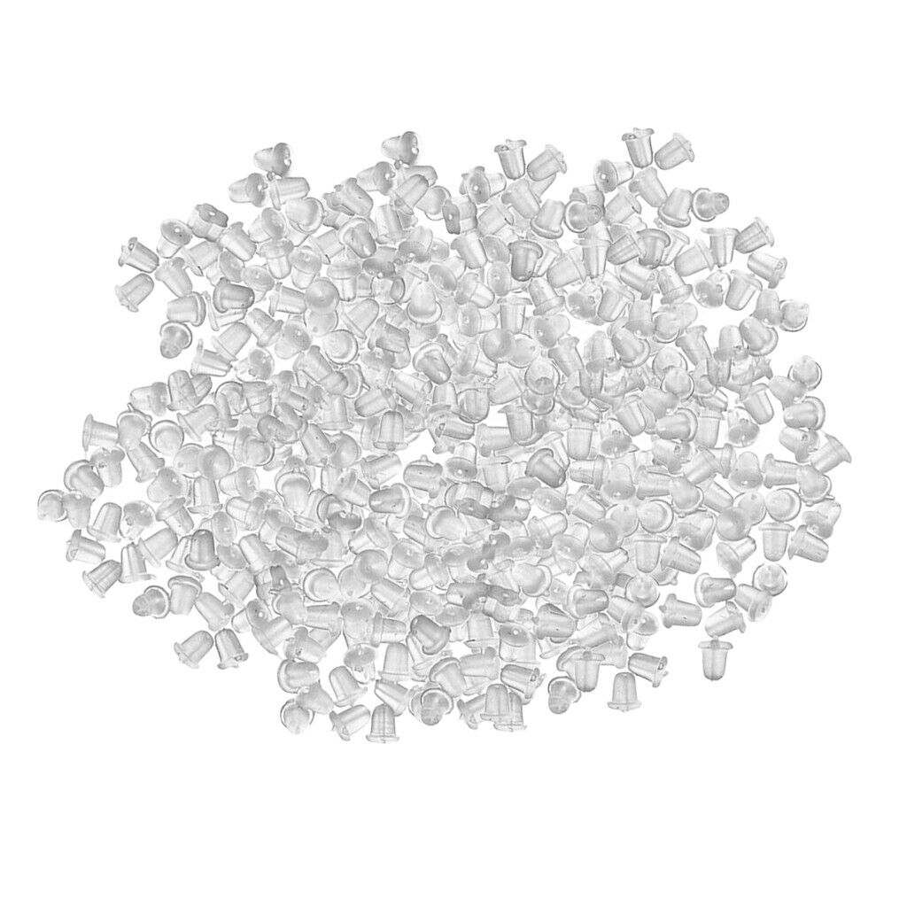 1000 pieces clear rubber earring safety backrests for craft