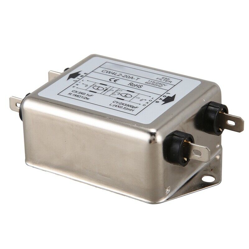 2X(Power EMI Filter CW4L2-20A-T Single Phase AC 115V / 250V 20A 50/60HZ Q2Z7)