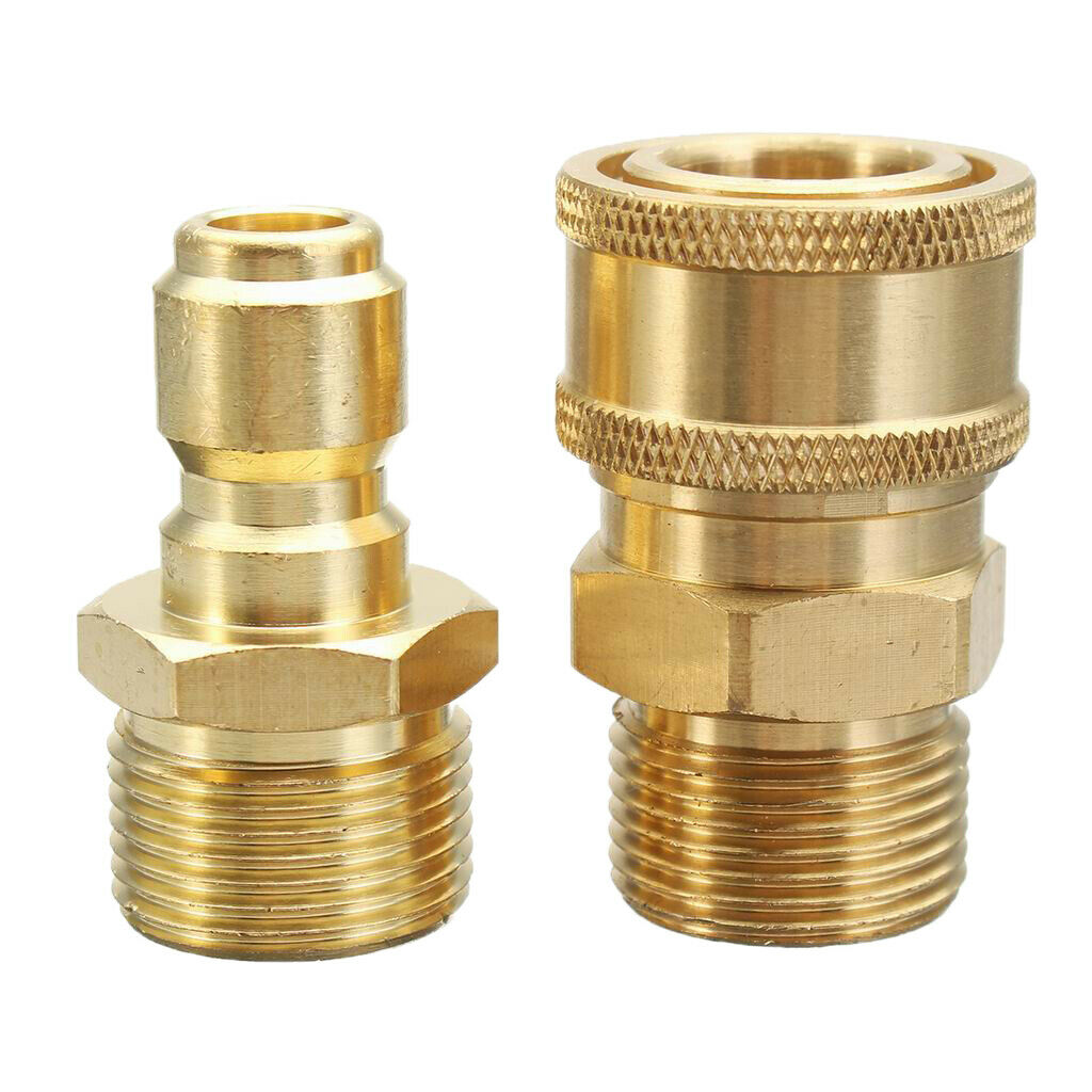 2X Pressure Washer Jet Wash M22 Female to 3/8" Quick Release Male Adaptor