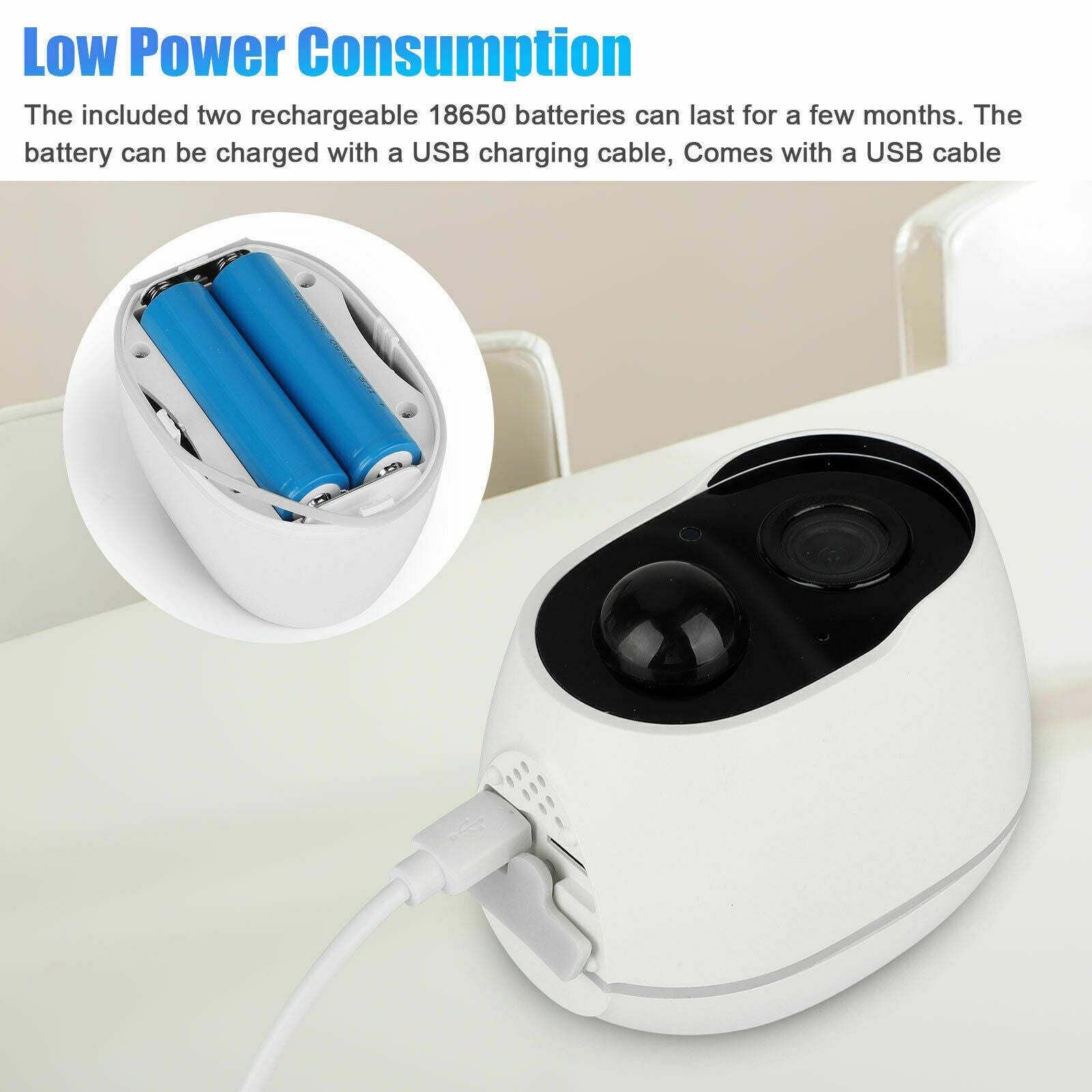 1080P HD PIR Motion Wireless IP Camera WiFi Security Night Vision IP66 Outdoor