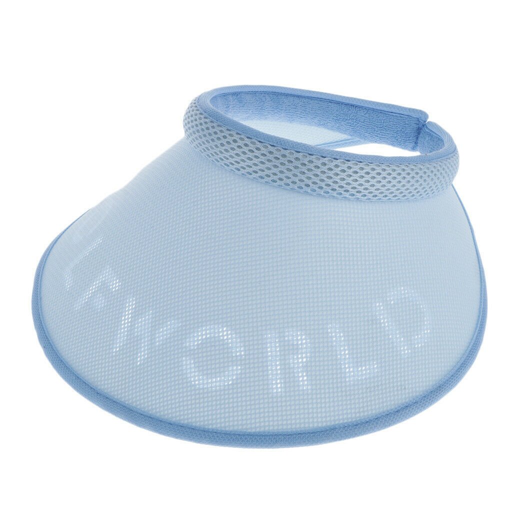 Sun Visor Hats Womens Large Brim Summer UV Protection Beach   Blue