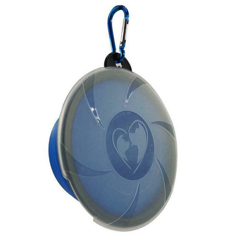 2pcs Silicone Pet Collapsible Folding Bowl with Lid Portable Dog Cat Water Bowls